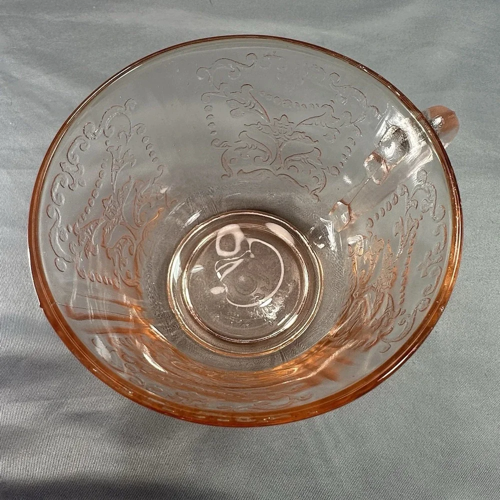 Vtg Macbeth Evans American Sweetheart Pink Depression Glass‎ 2pc Cup Saucer Set